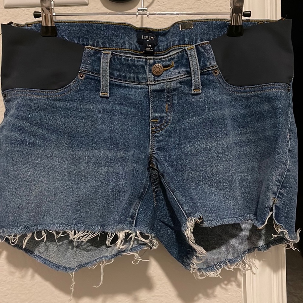 J Crew maternity jean shorts